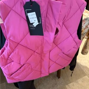 Vibrant Pink Women's Quilted Vest